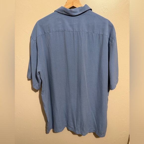 Breakwater Men's Shirt Sz Large SS Blue Button Up 80% Modal Rayon 20% Polyester - Picture 3 of 11
